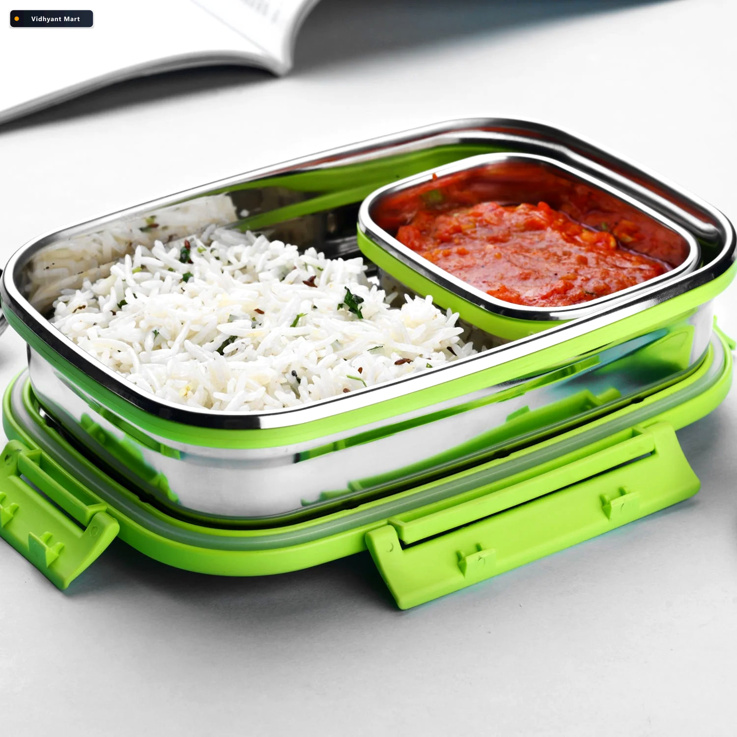 Vidhyant Mart Ganesh Junior Stainless Steel Lunch Pack Leak Proo 1