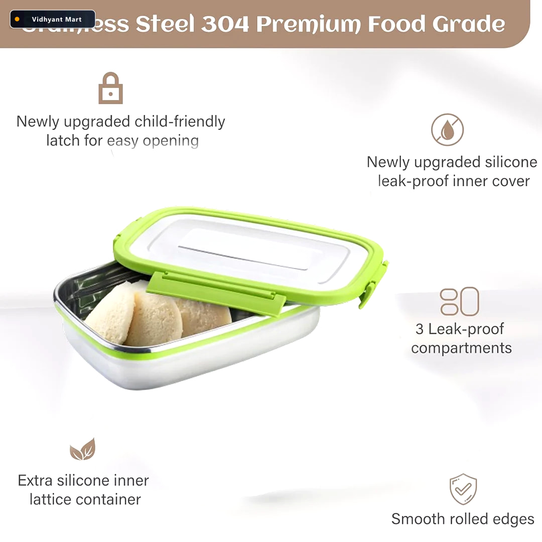 Vidhyant Mart Ganesh Junior Stainless Steel Lunch Pack Leak Proo 2