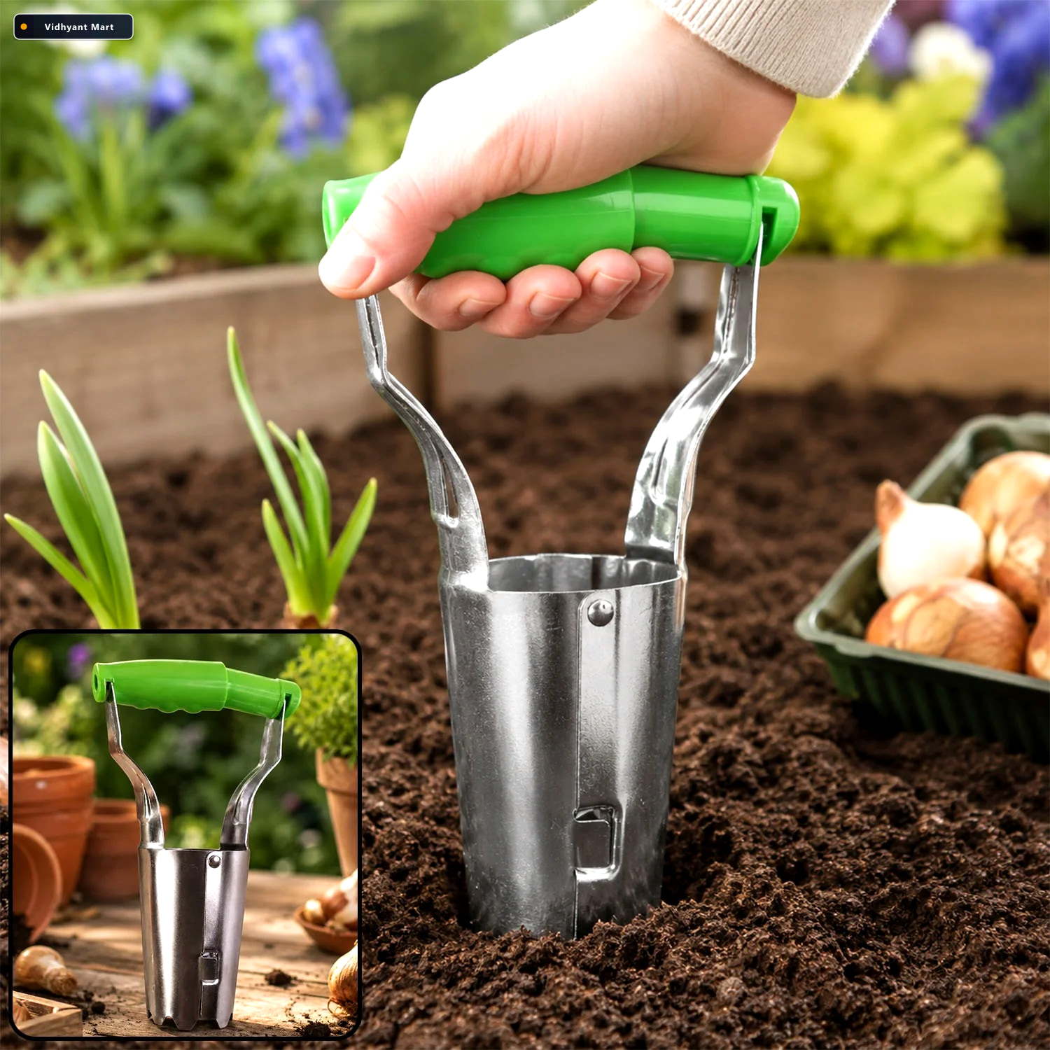 Vidhyant Mart Garden Bulb Planter Neat Planting With Depth Marks 1