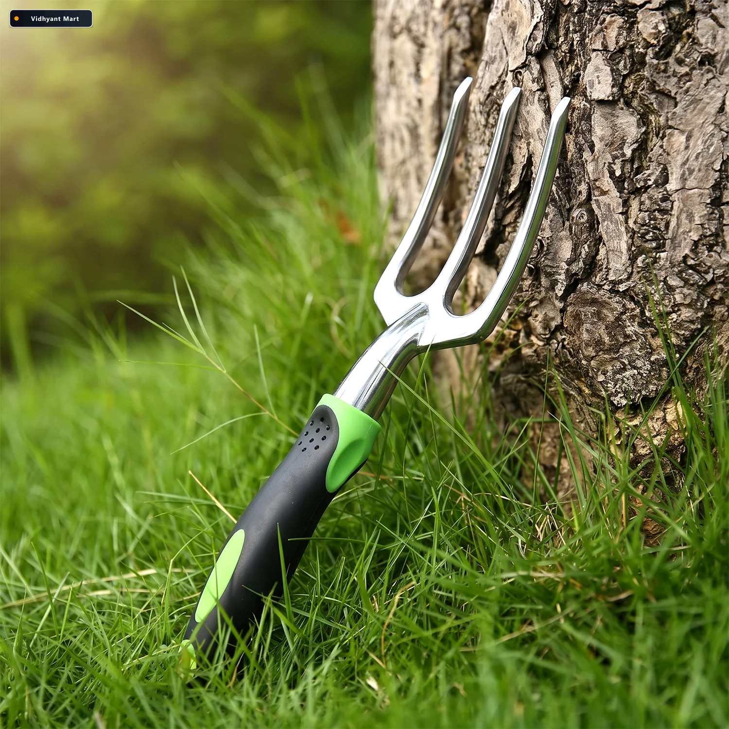 Vidhyant Mart Garden Hand Fork 3 Tine Stainless Steel Digging To 4