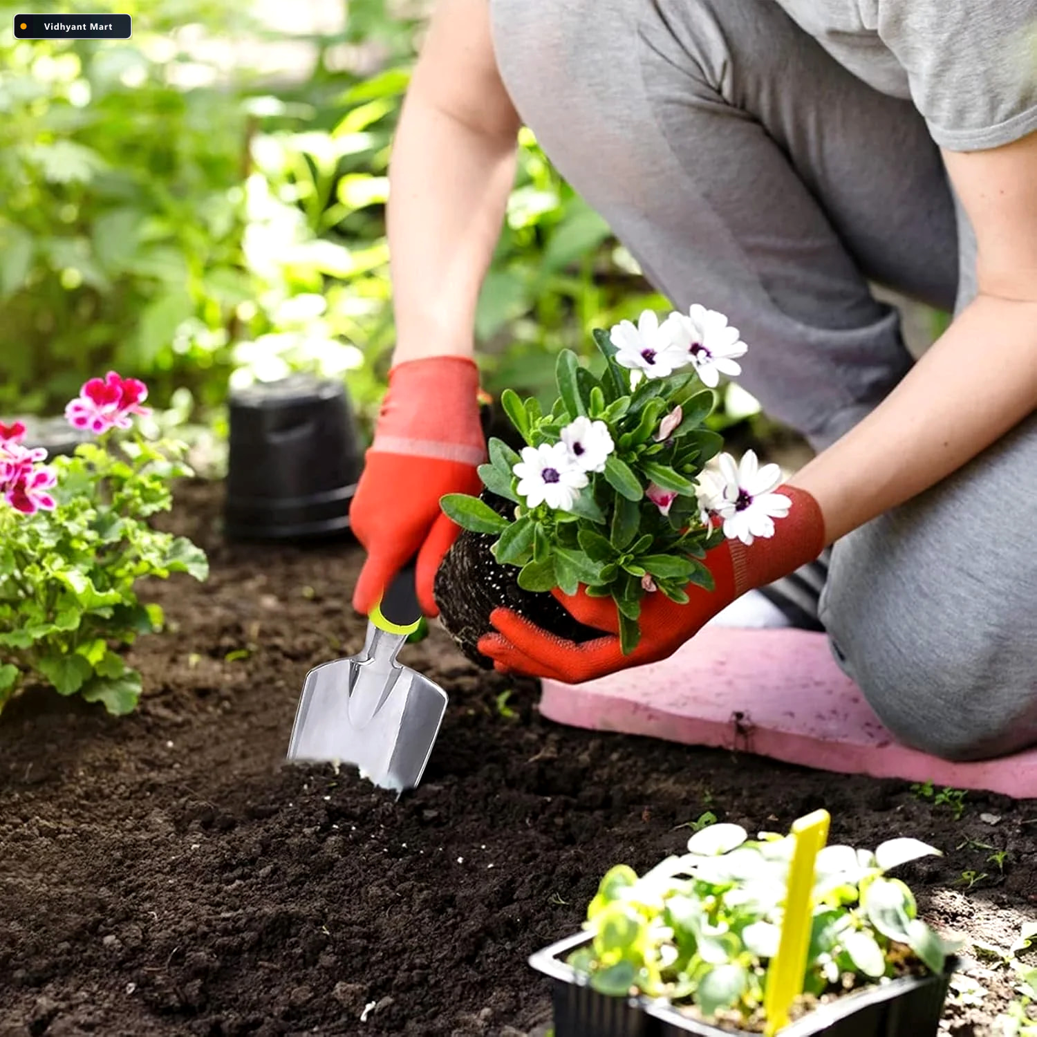 Vidhyant Mart Garden Hand Trowel Ergonomic Steel Blade For Easy 3