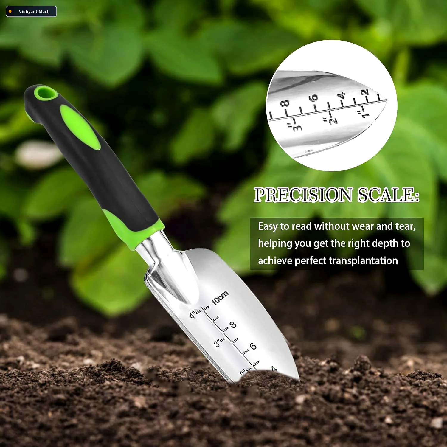 Vidhyant Mart Garden Hand Trowel Stainless Steel Digging Tool Er 2