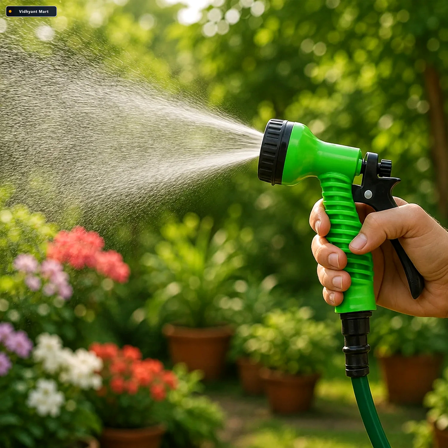 Vidhyant Mart Garden Hose Spray Nozzle Multi Pattern With Flow C 1