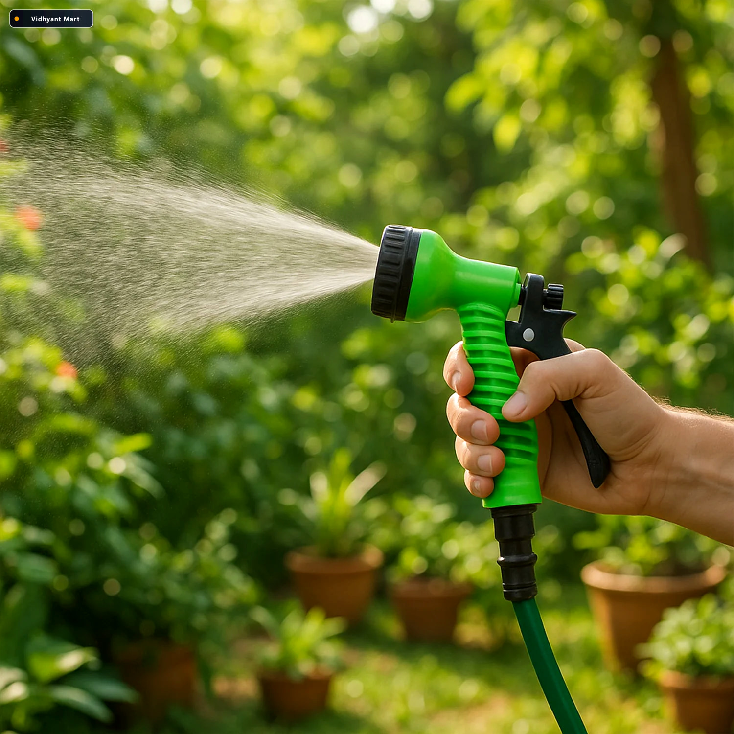 Vidhyant Mart Garden Hose Spray Nozzle Multi Pattern With Flow C 3