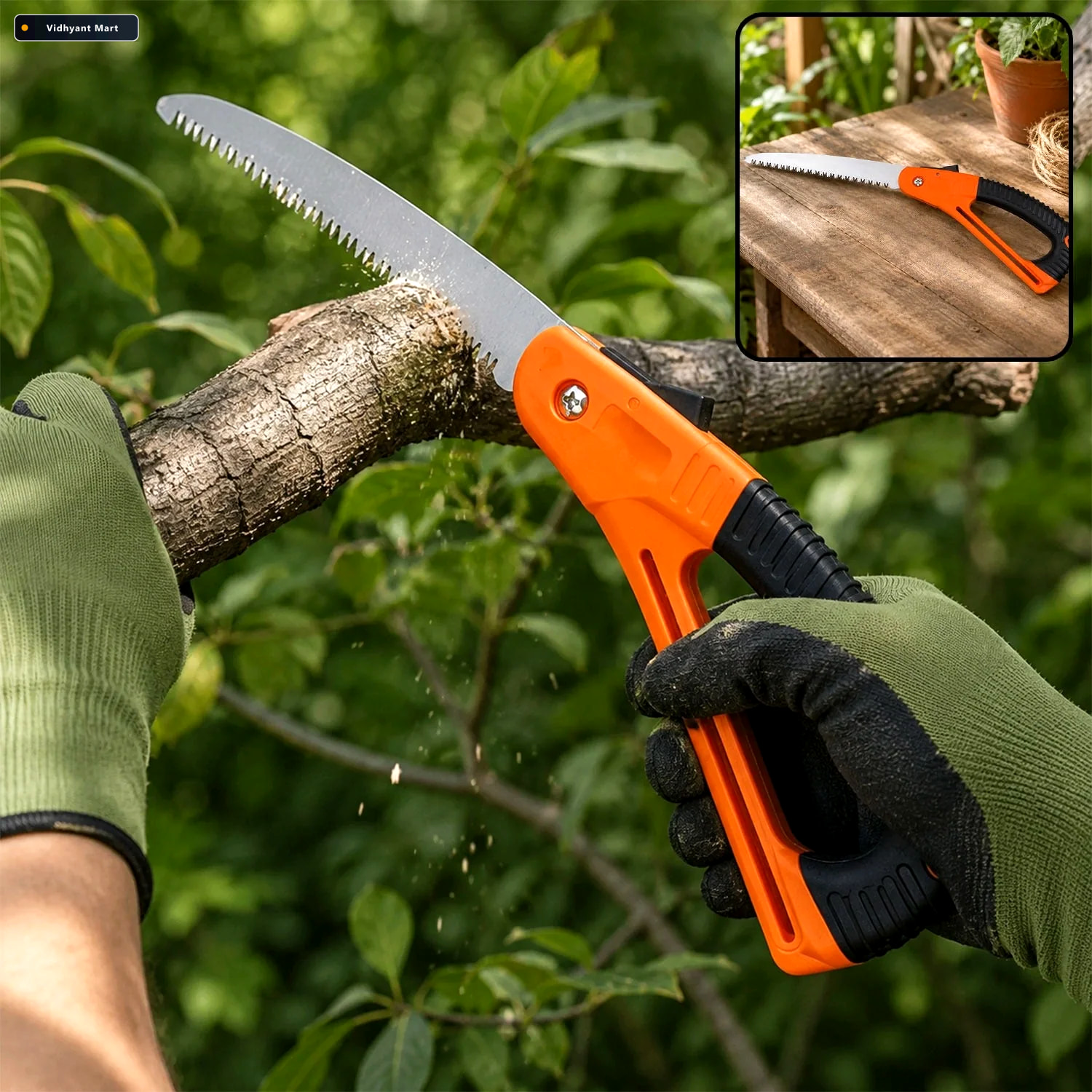 Vidhyant Mart Garden Pruning Hand Saw Set 3 Pc Wood Cutting Tool 5