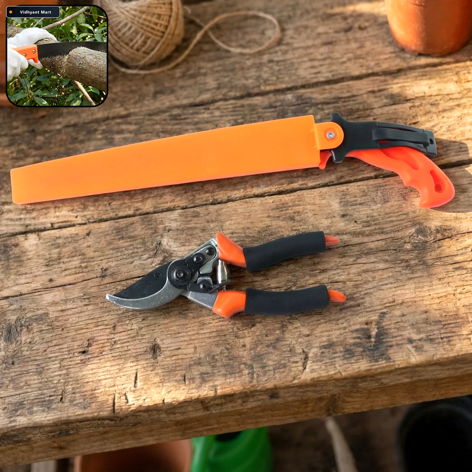 Vidhyant Mart Garden Pruning Tool Combo Heavy Duty Saw Sharp She 1