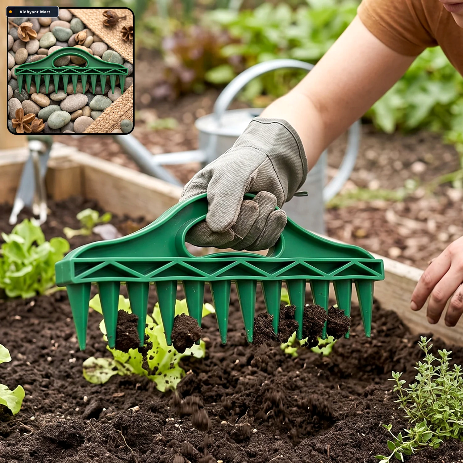 Vidhyant Mart Garden Seeding Punch Tool Hand Soil Loosener And S 1