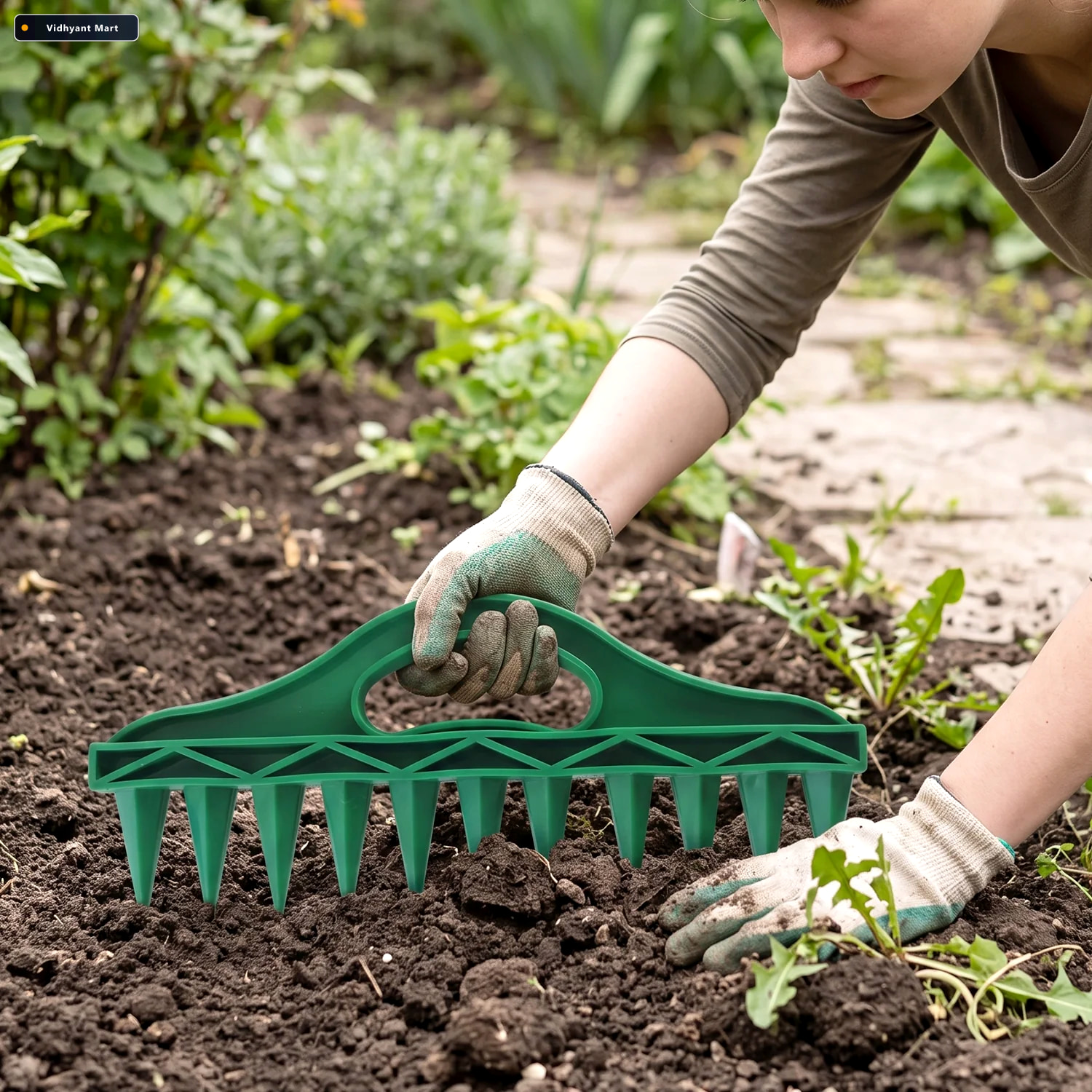 Vidhyant Mart Garden Seeding Punch Tool Hand Soil Loosener And S 3
