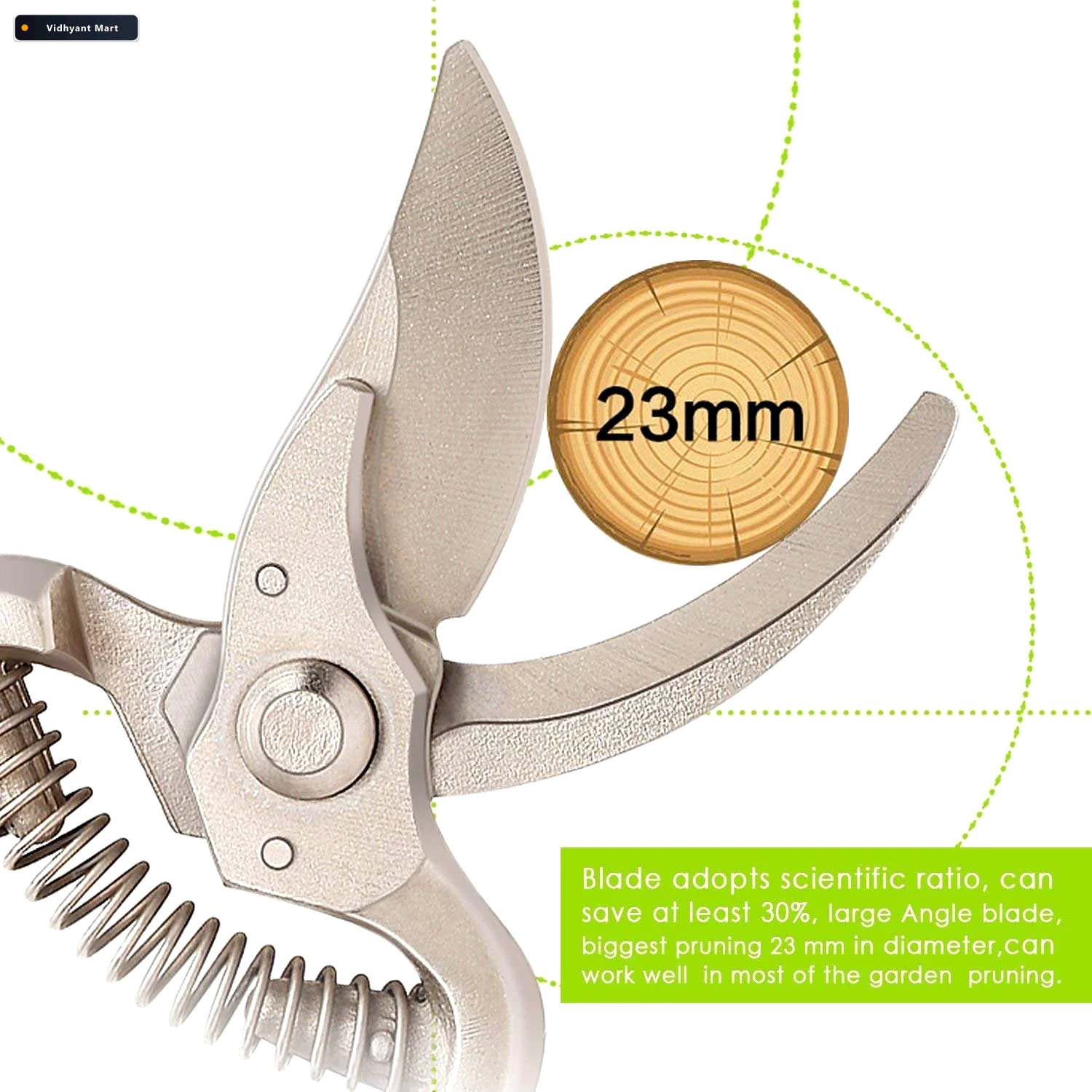 Vidhyant Mart Garden Shears 8 Inch Heavy Duty Bypass Pruner Grow 4