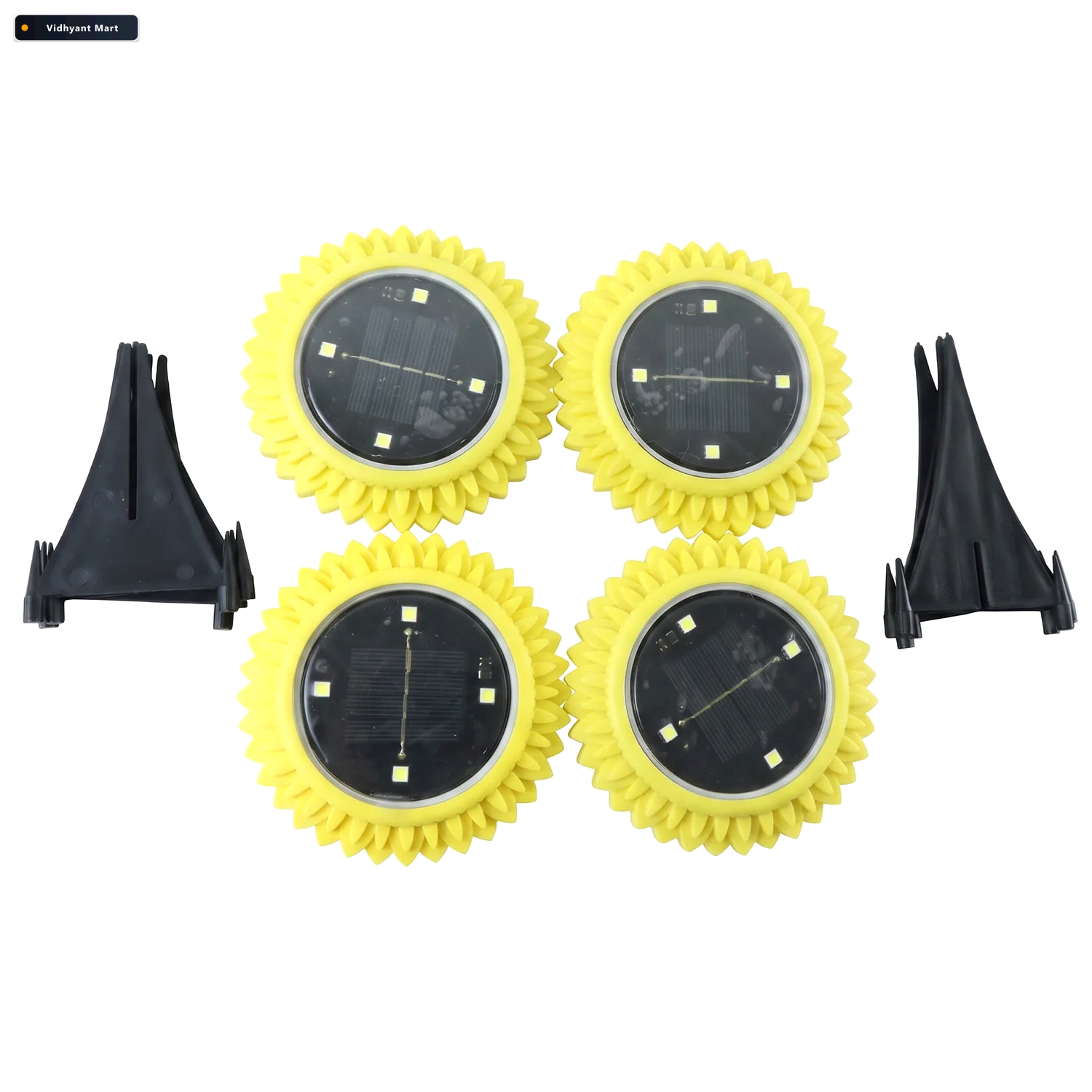 Vidhyant Mart Garden Solar Light 4 Pc Sunflower Waterproof Led P 4