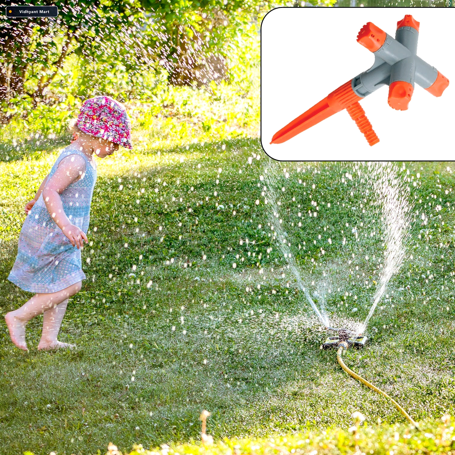 Vidhyant Mart Garden Sprinkler 360 Rotating Adjustable 4 Arm Gro 1
