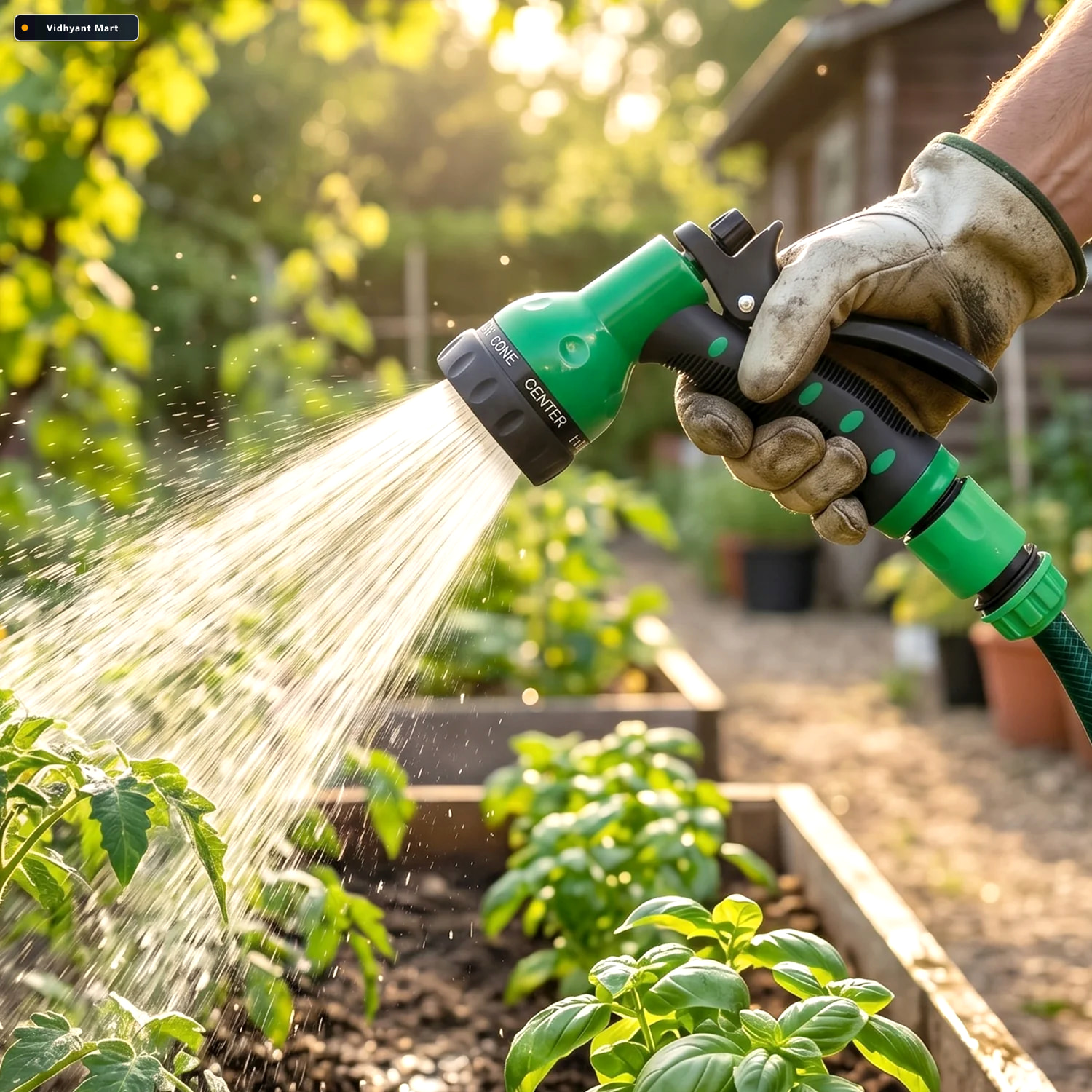 Vidhyant Mart Garden Water Spray Gun Multi Pattern Nozzle For Ca 3