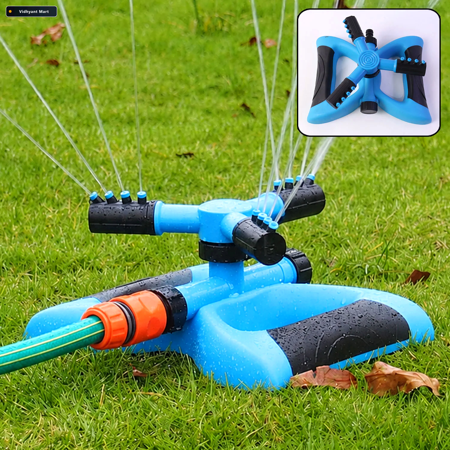 Vidhyant Mart Garden Water Sprinkler 360 Rotating For Full Cover 2