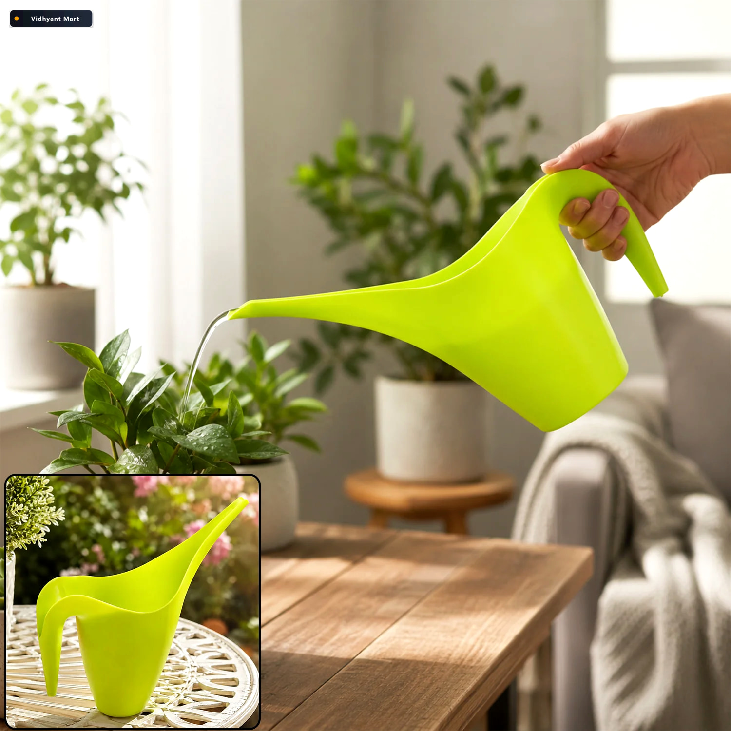Vidhyant Mart Garden Watering Pot With Long Spout And Easy Grip 1