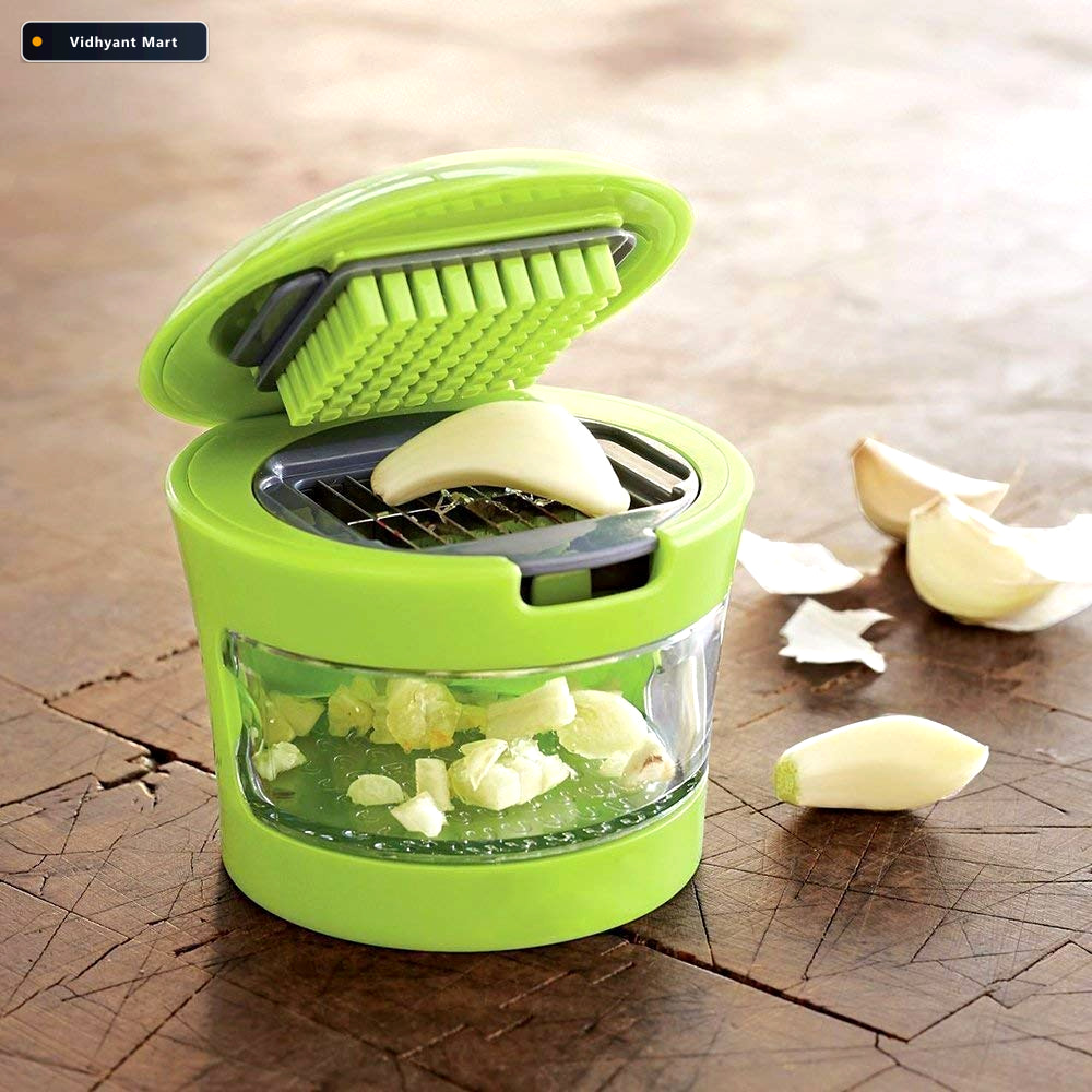 Vidhyant Mart Garlic Crusher Manual Mincer Chopper For Kitchen Q 2