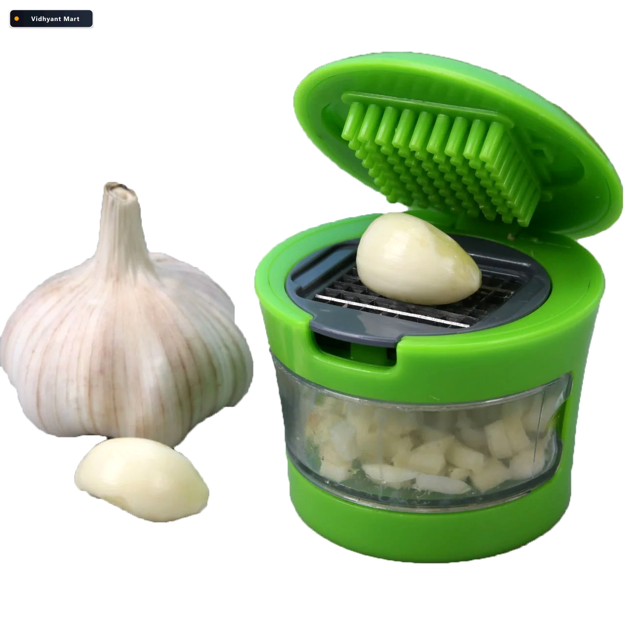 Vidhyant Mart Garlic Crusher Manual Mincer Chopper For Kitchen Q 3