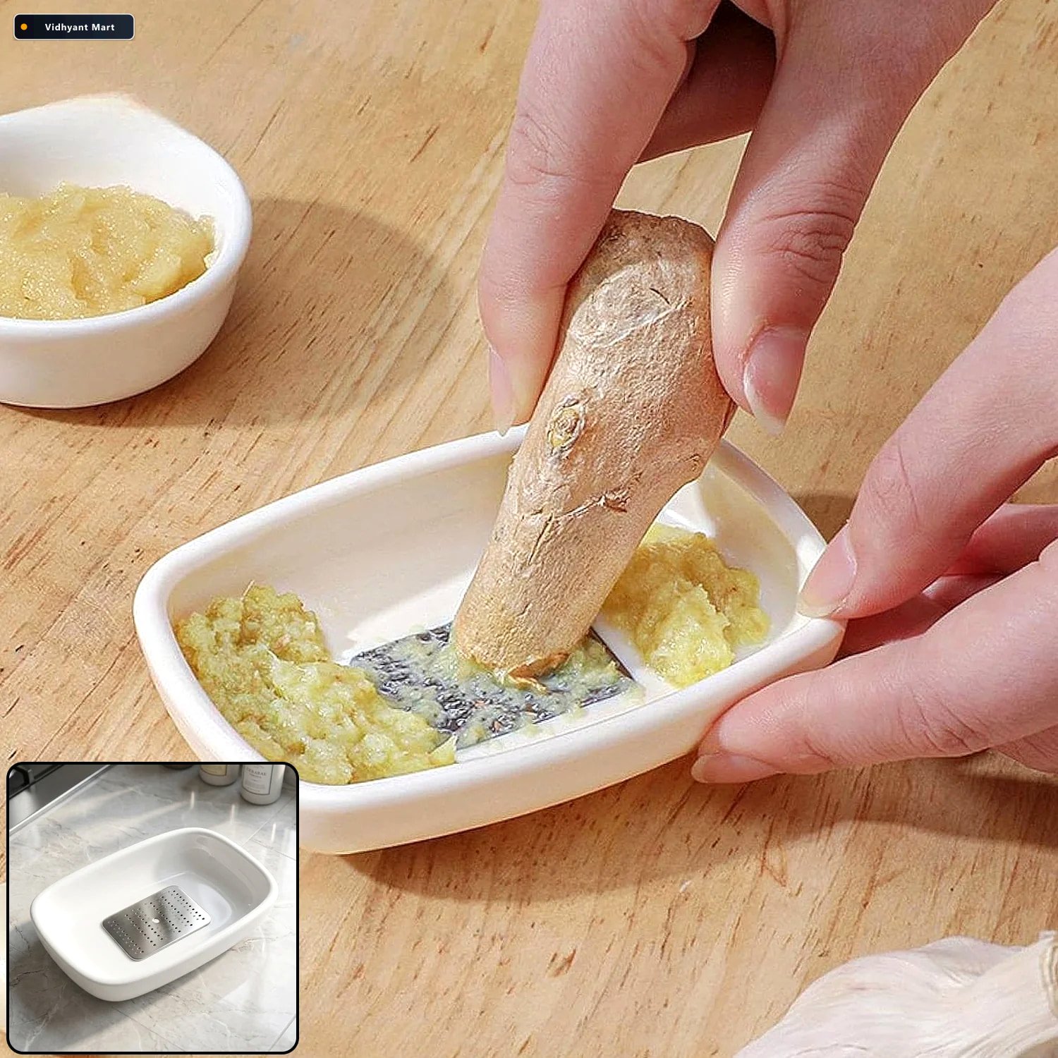 Vidhyant Mart Garlic Ginger Grater Plate Quick Mess Free Food Pr 1