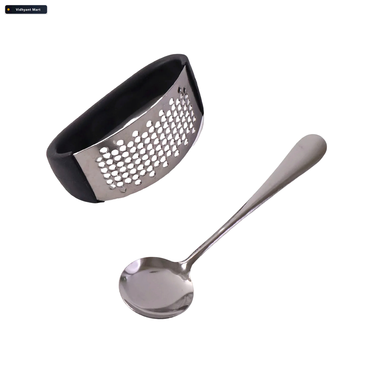 Vidhyant Mart Garlic Press Tool Heavy Duty Ergonomic Kitchen Set 4