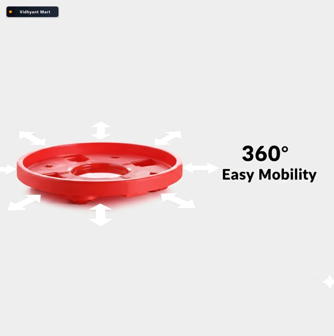 Vidhyant Mart Gas Cylinder Trolley Movable Wheels Durable Plasti 2