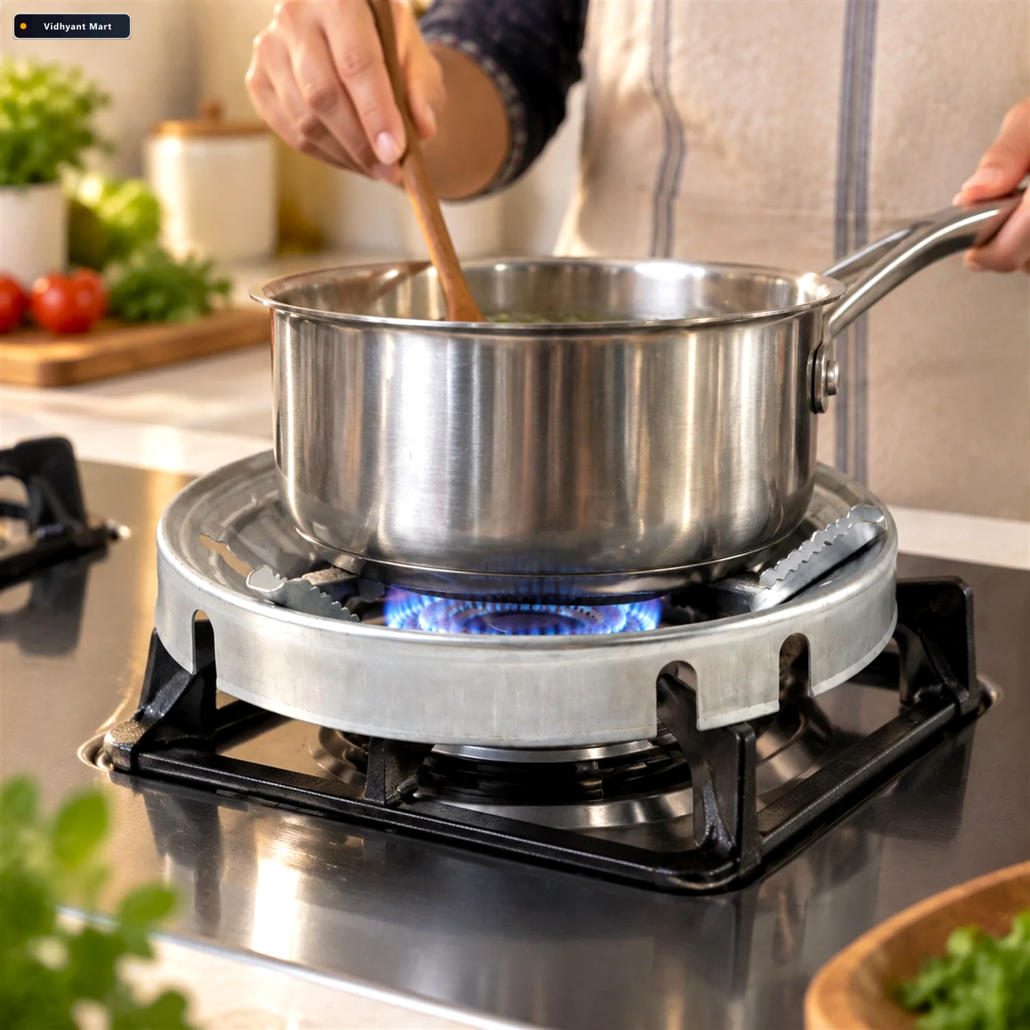 Vidhyant Mart Gas Stove Burner Stand Windproof Energy Saving Rin 2