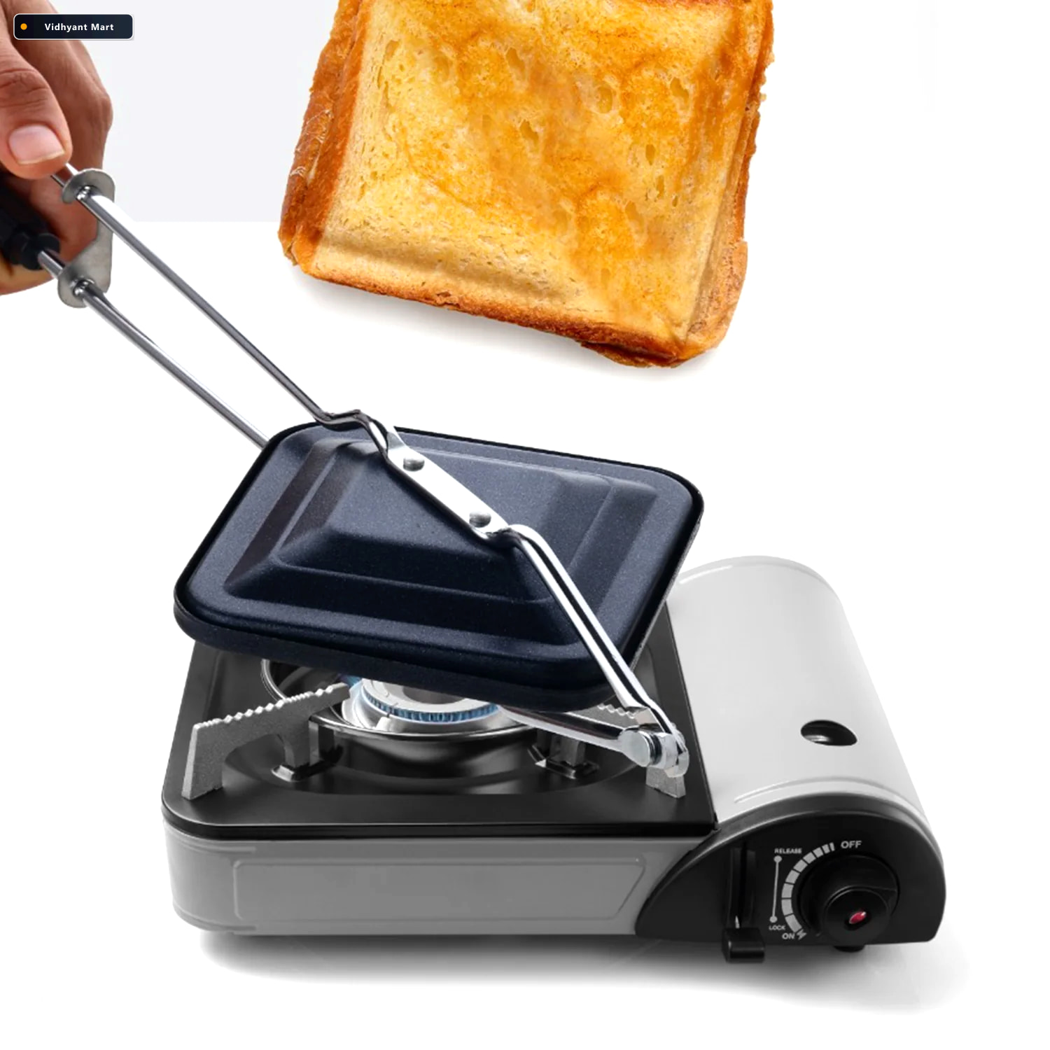Vidhyant Mart Gas Stove Sandwich Toaster Non Stick Grill Maker F 2