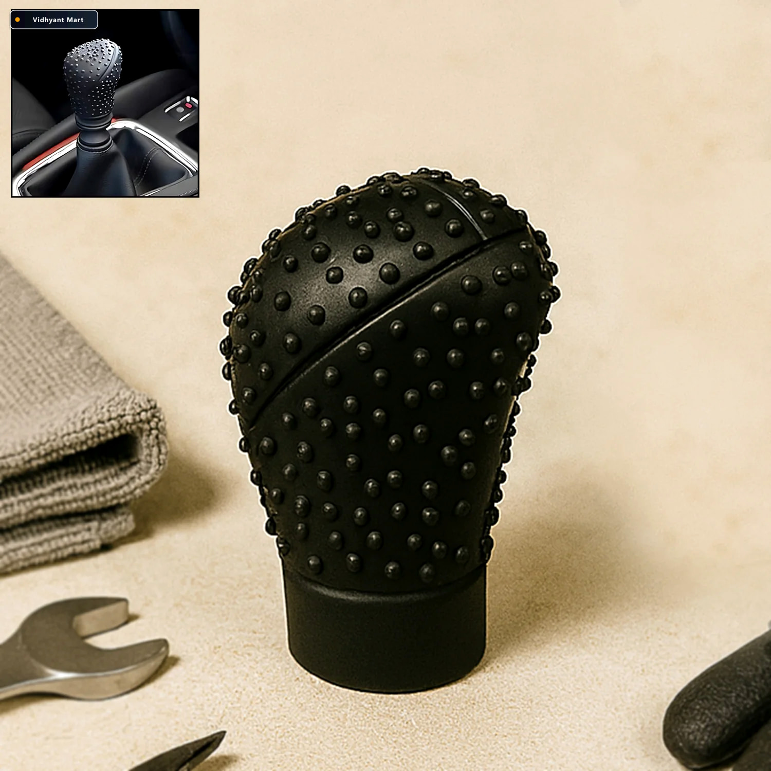 Vidhyant Mart Gear Shift Knob Cover Anti Scratch Silicone Univer 1