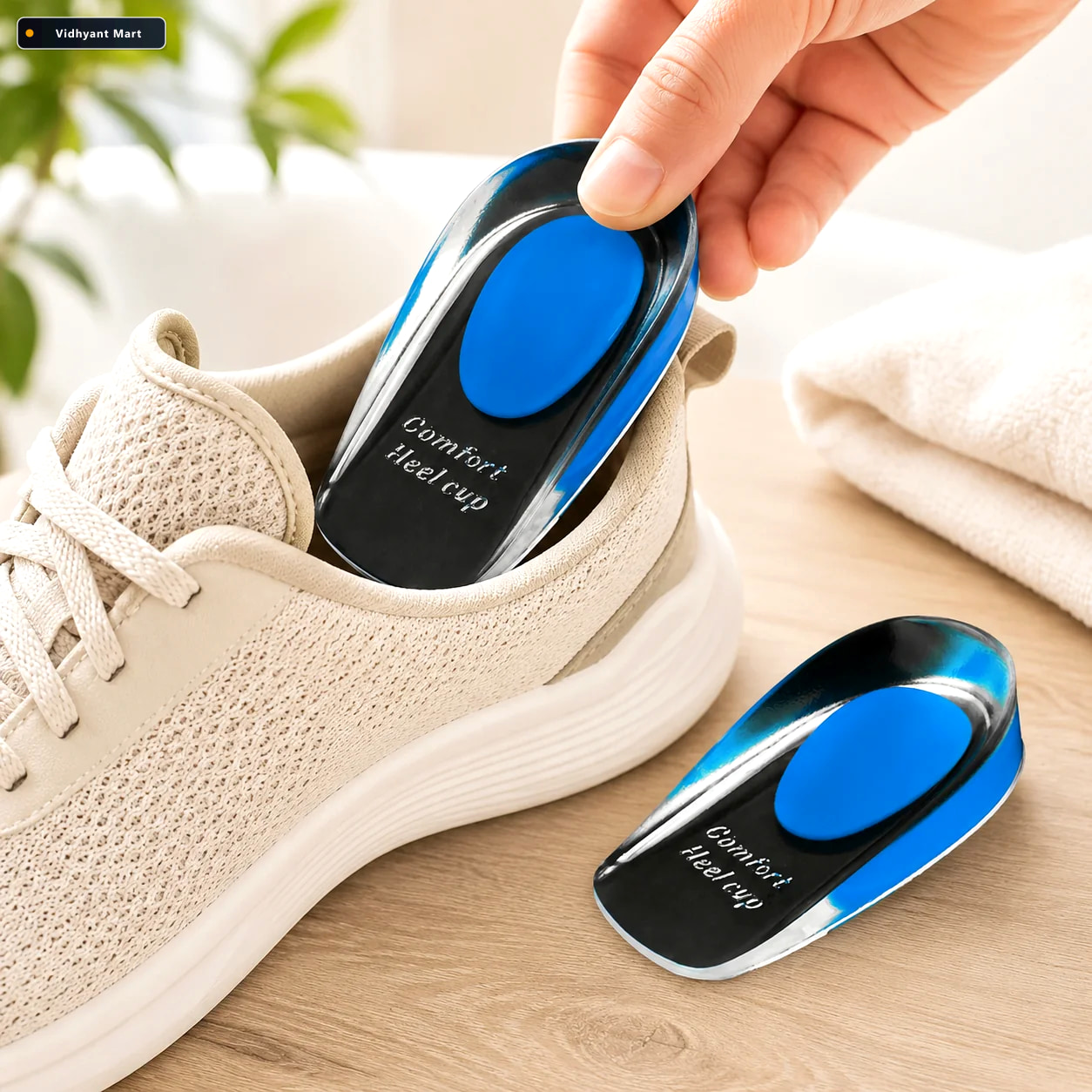 Vidhyant Mart Gel Heel Cups Silicone Pads For Heel Pain Relief V 1