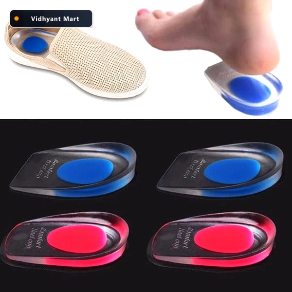 Vidhyant Mart Gel Heel Cups Silicone Pads For Heel Pain Relief V 3