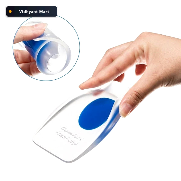 Vidhyant Mart Gel Heel Cups Silicone Pads For Heel Pain Relief V 4