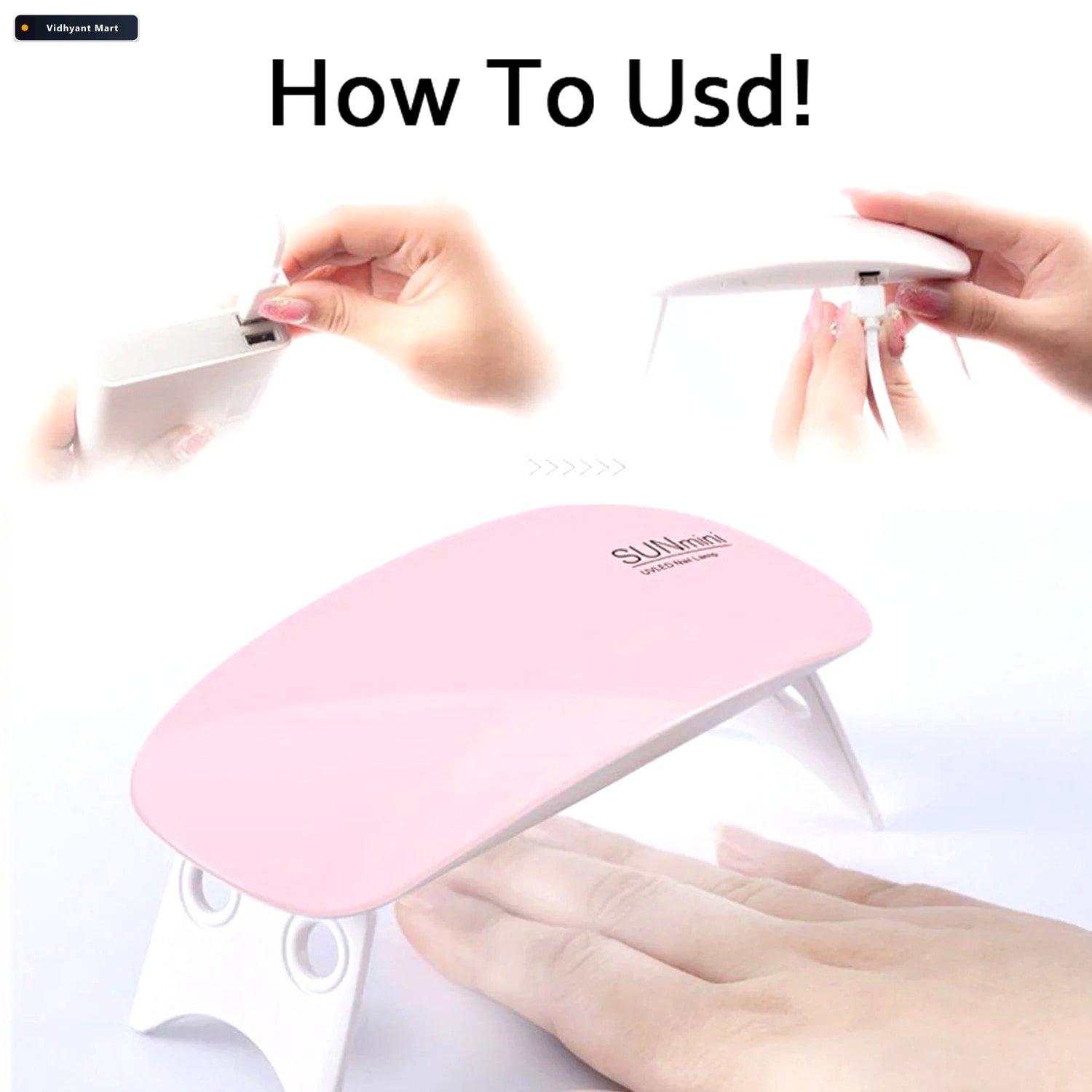 Vidhyant Mart Gel Nail Dryer Portable Mini Uv Led Lamp For Salon 3