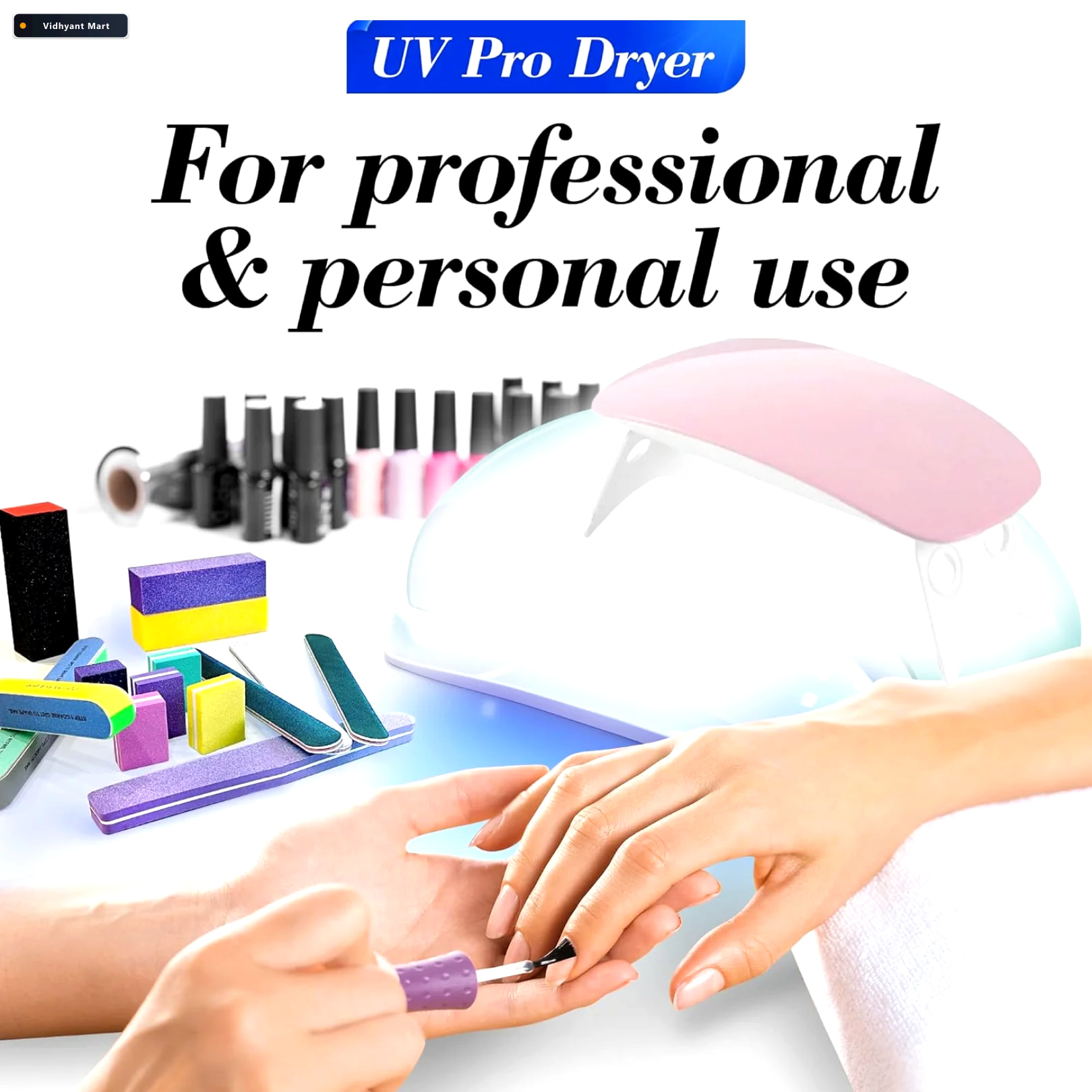 Vidhyant Mart Gel Nail Dryer Portable Mini Uv Led Lamp For Salon 4