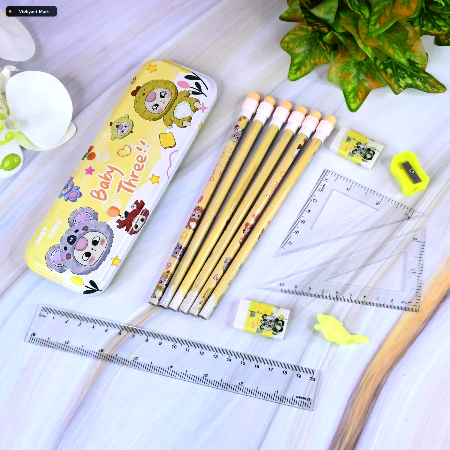 Vidhyant Mart Geometry Box Set Complete Stationery Kit With Meta 1