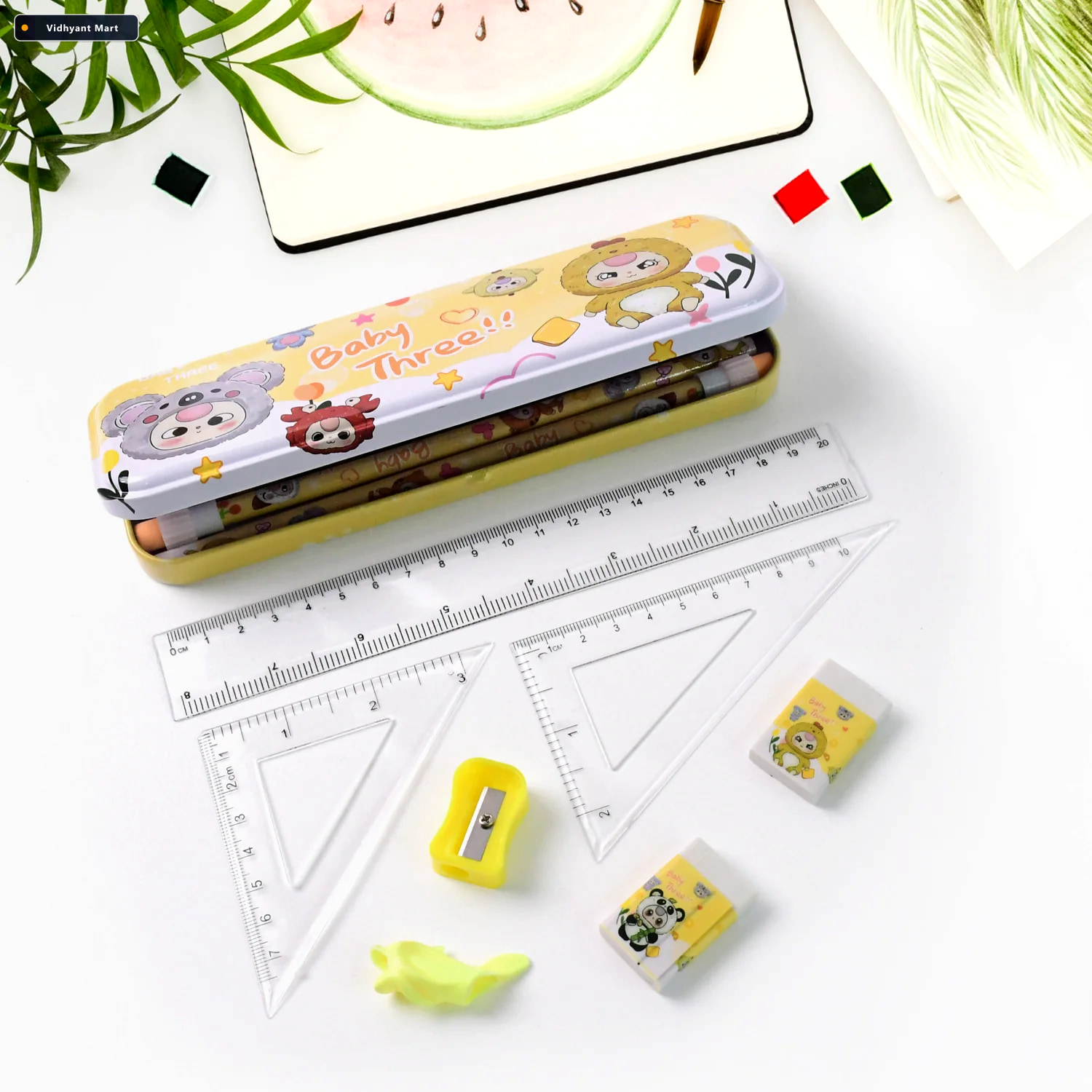 Vidhyant Mart Geometry Box Set Complete Stationery Kit With Meta 3