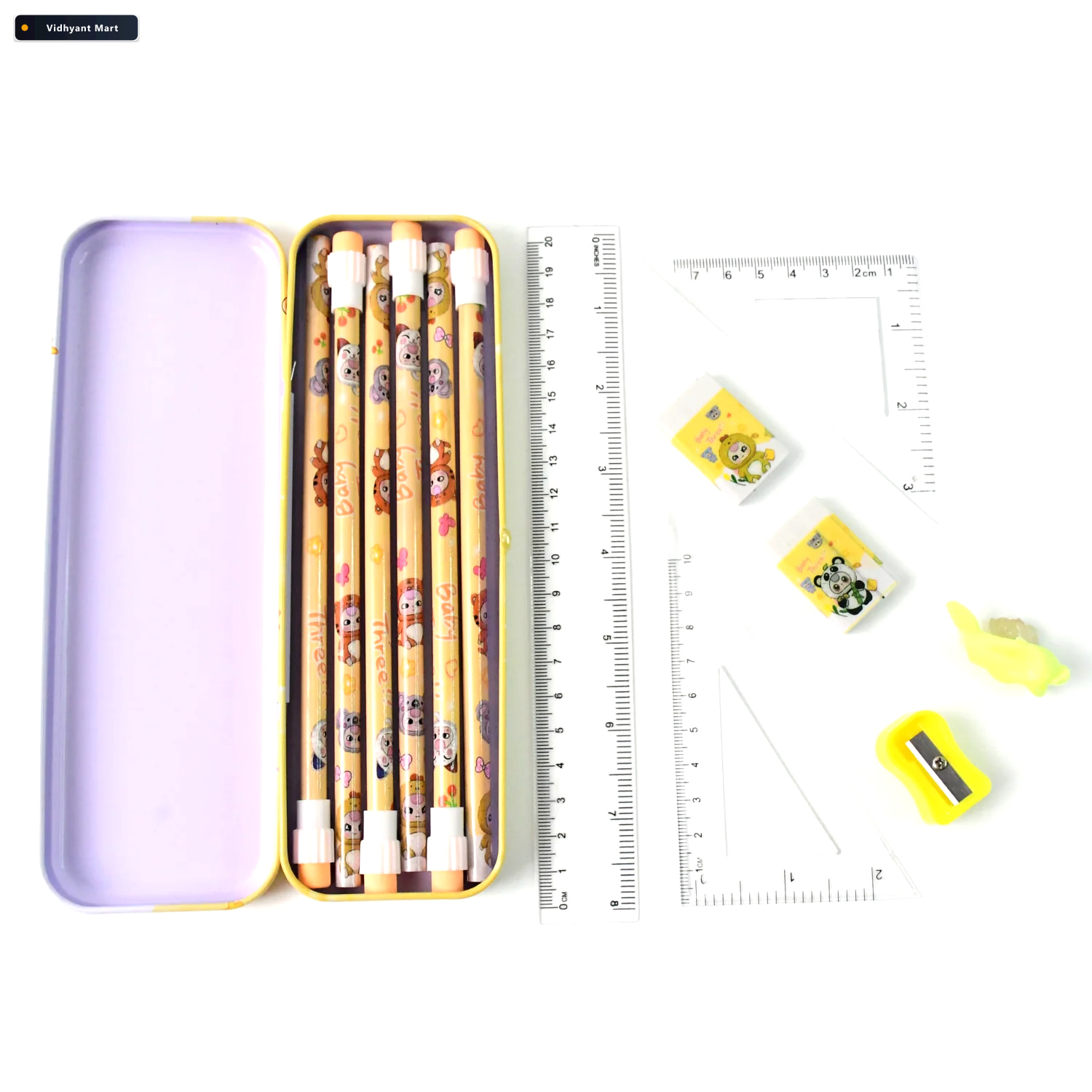 Vidhyant Mart Geometry Box Set Complete Stationery Kit With Meta 4