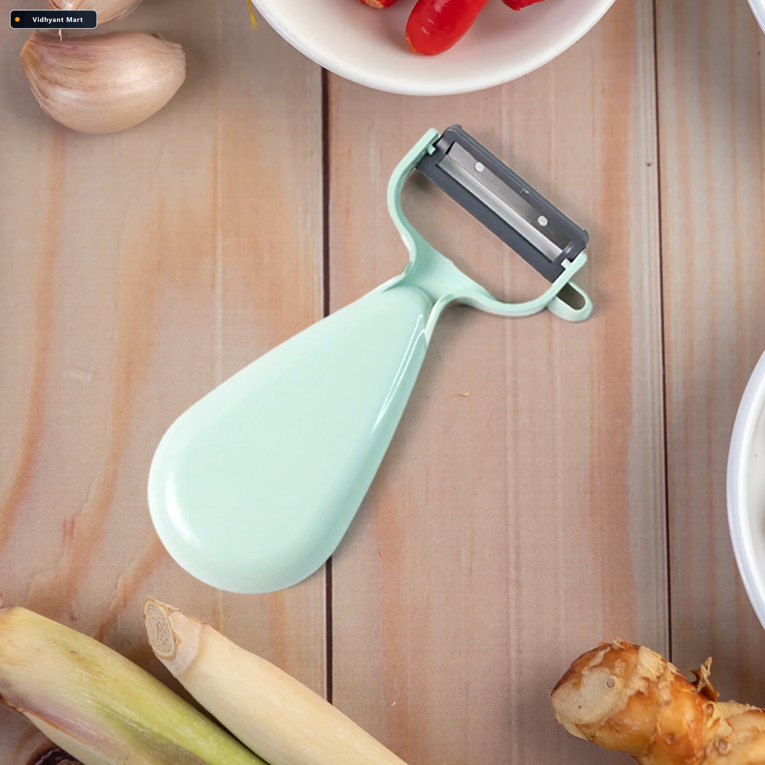 Vidhyant Mart Ginger Peeler With Dual Stainless Steel Blades Sha 1