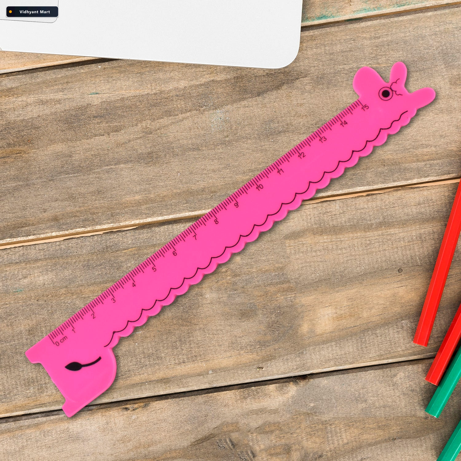 Vidhyant Mart Giraffe Ruler Set Durable 4 Pc Plastic Measuring T 3