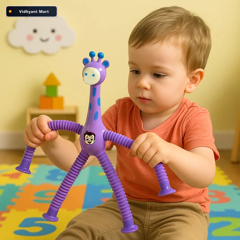 Vidhyant Mart Giraffe Shape Magic Spring Toy Flexible Bendable F 2