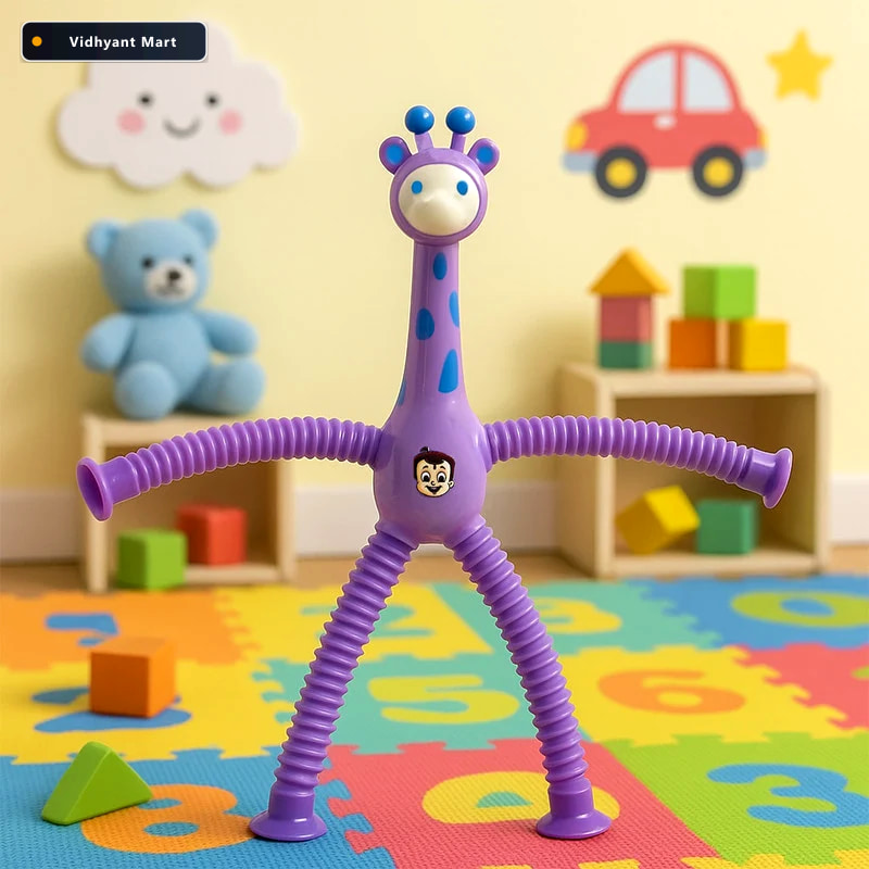Vidhyant Mart Giraffe Shape Magic Spring Toy Flexible Bendable F 4