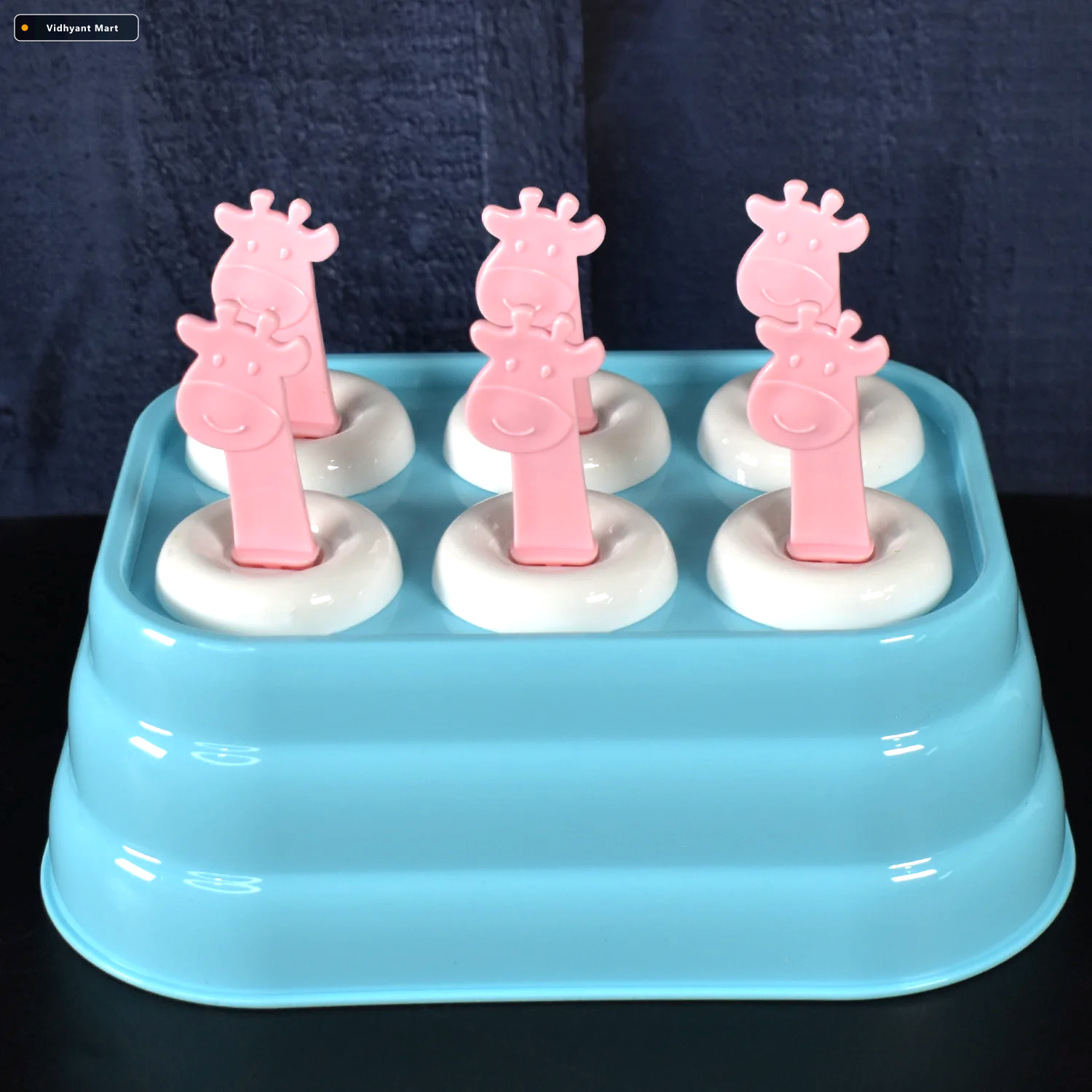 Vidhyant Mart Giraffe Shaped Ice Cube Molds 6 Cavity Popsicle Ma 3