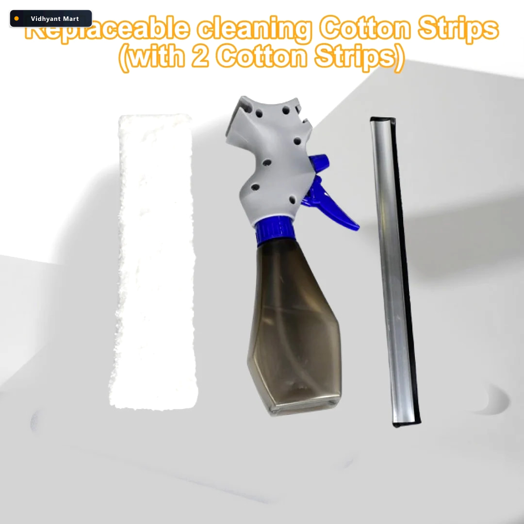 Vidhyant Mart Glass Cleaner Brush 3 In 1 Spray Type Tool Velvet 3