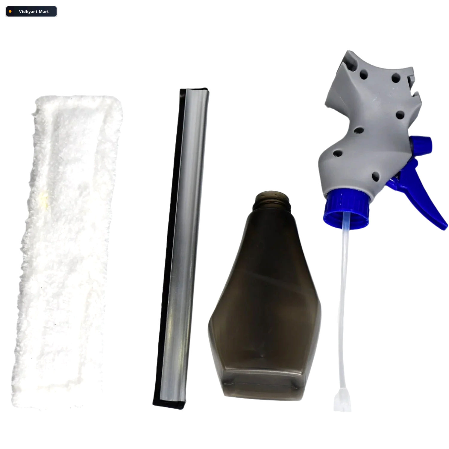 Vidhyant Mart Glass Cleaner Brush 3 In 1 Spray Type Tool Velvet 5