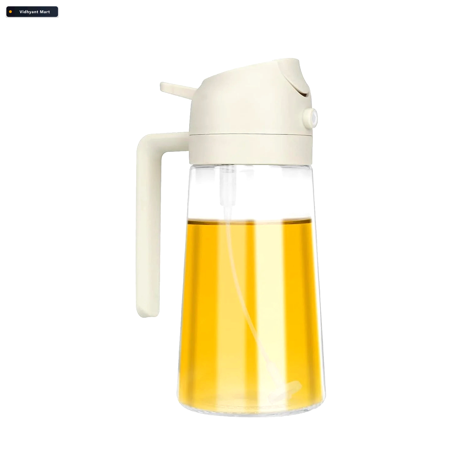 Vidhyant Mart Glass Oil Dispenser Bottle 2 In 1 Pour Spray 500 M 3