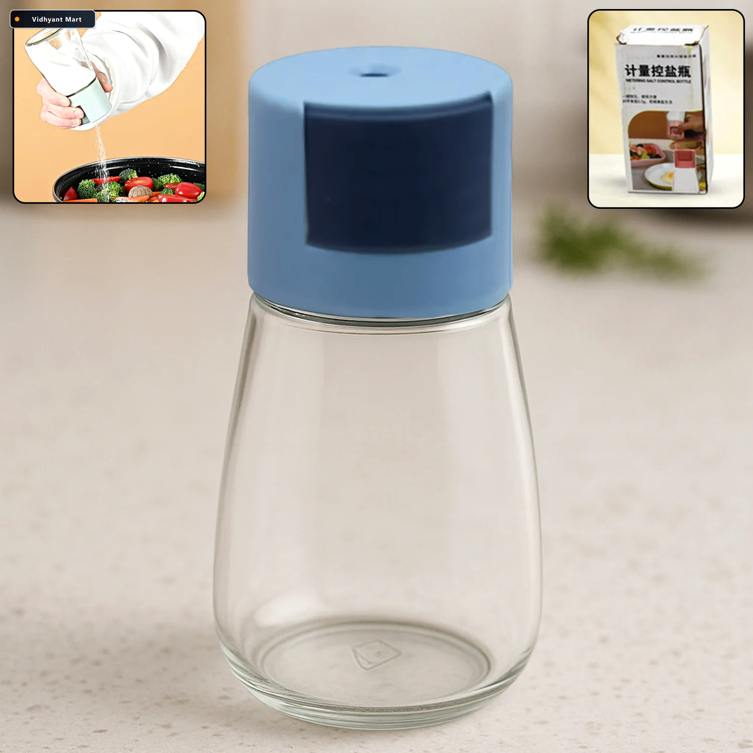 Vidhyant Mart Glass Salt Dispenser Bottle For Kitchen 2