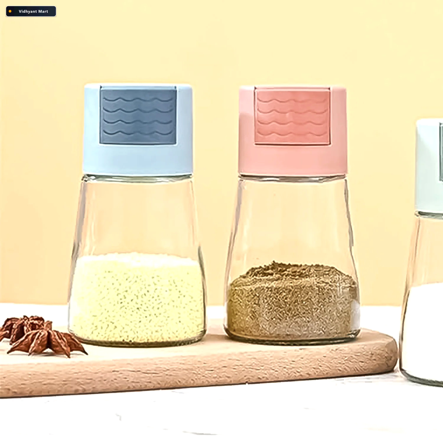 Vidhyant Mart Glass Salt Dispenser Bottle For Kitchen 3