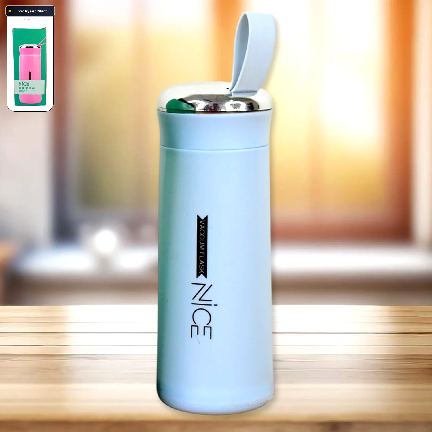 Vidhyant Mart Glass Water Bottle 400ml Leak Proof Eco Friendly H 1