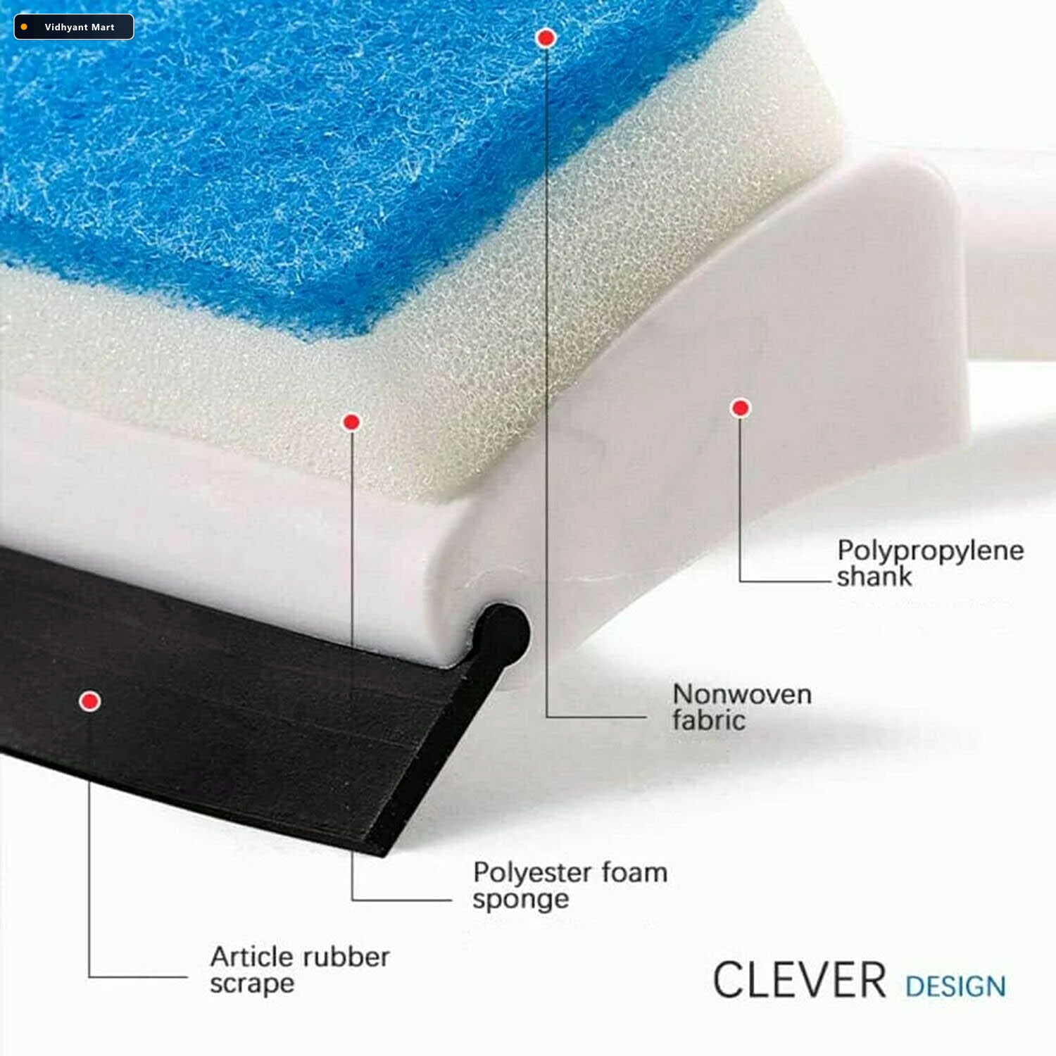 Vidhyant Mart Glass Wiper Double Sided Cleaning Brush Velvet Wip 4