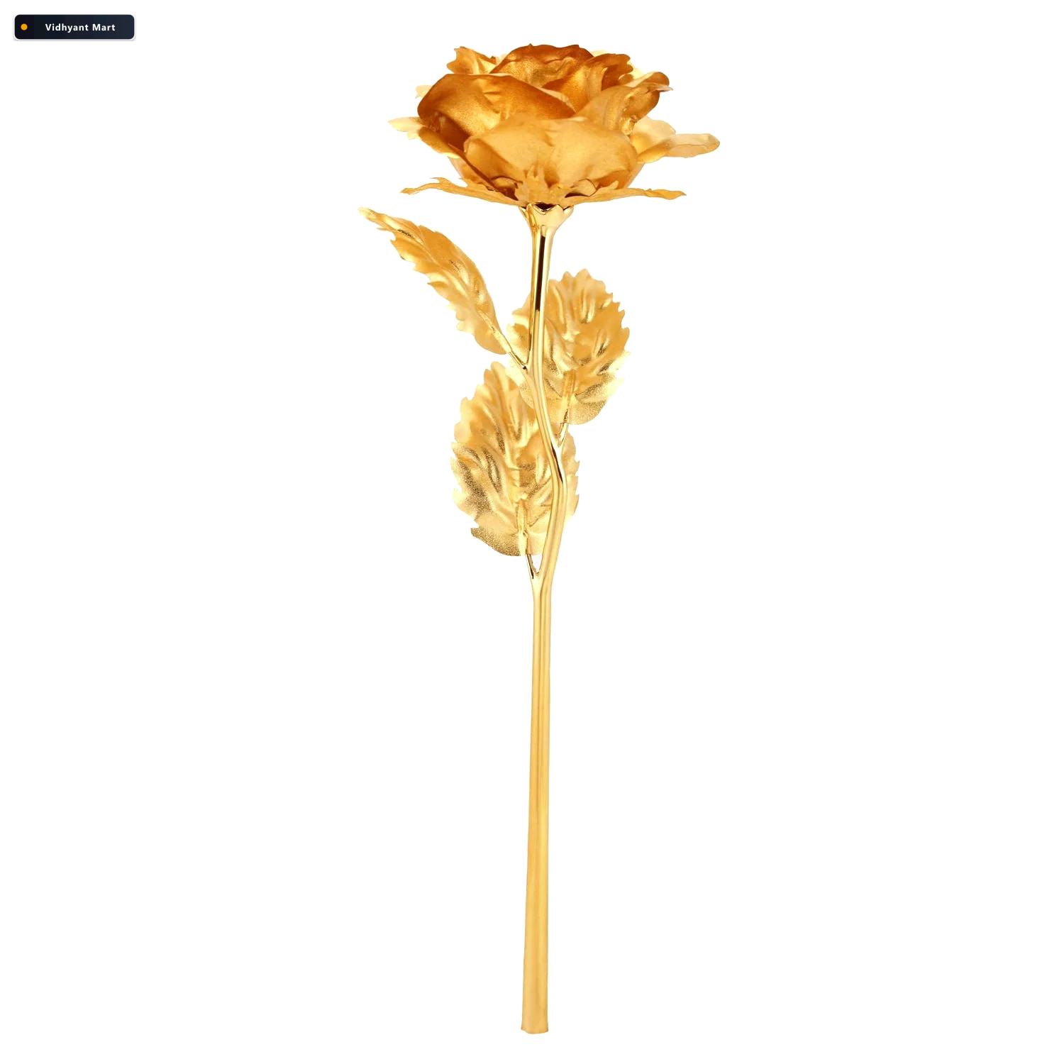 Vidhyant Mart Gold Plated Artificial Rose Eternal Love Decor Gif 5