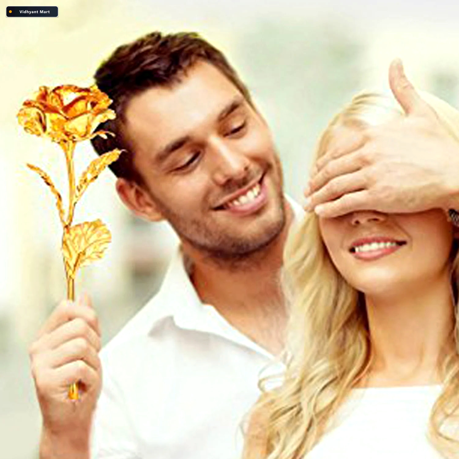 Vidhyant Mart Gold Plated Rose Eternal Love Gift With Premium Bo 1