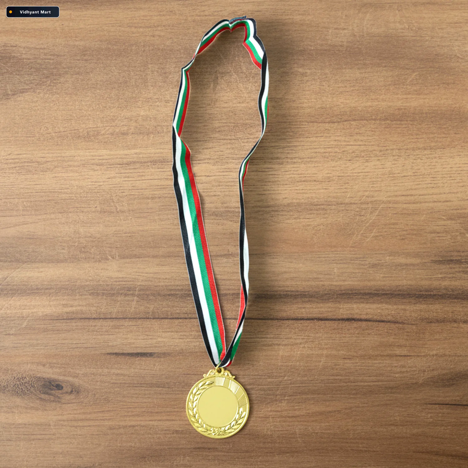 Vidhyant Mart Gold Winner Medal With Tricolor Ribbon Elegant Spo 2