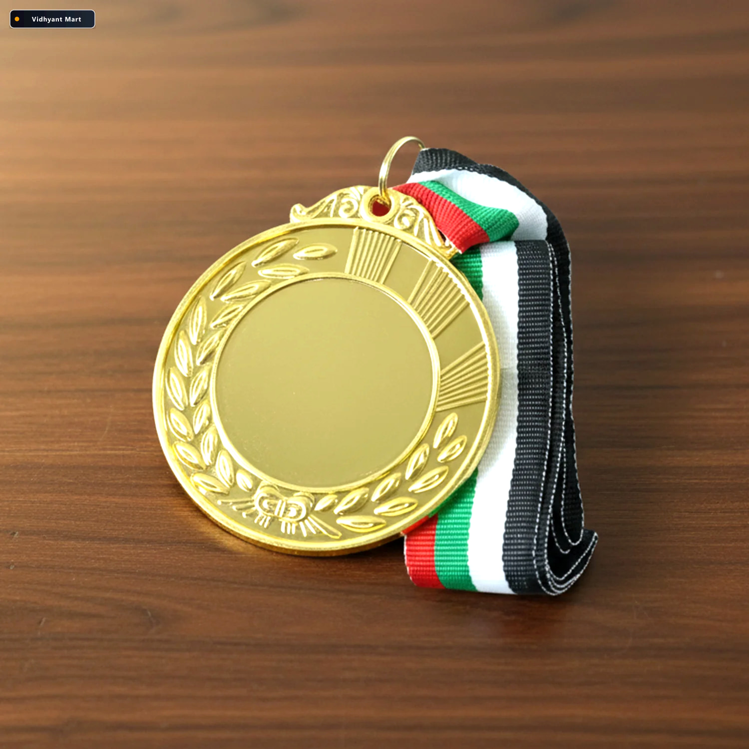 Vidhyant Mart Gold Winner Medal With Tricolor Ribbon Elegant Spo 3